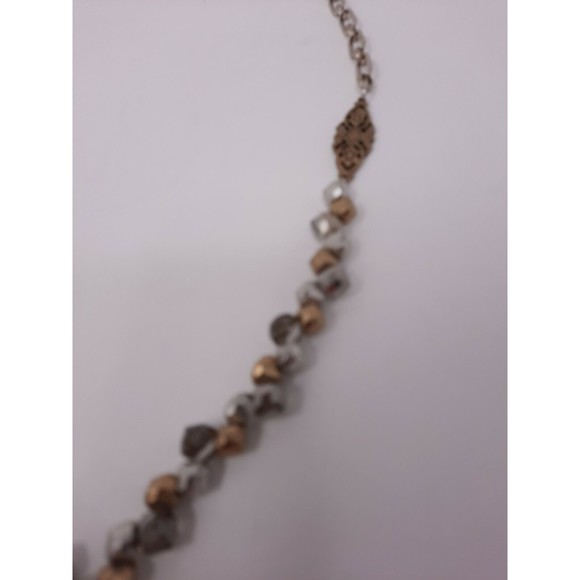 Chicos Tassel Necklace Metal Beads Neutral Tones 21-24" Adjustable $55.50 NEW - Picture 5 of 5